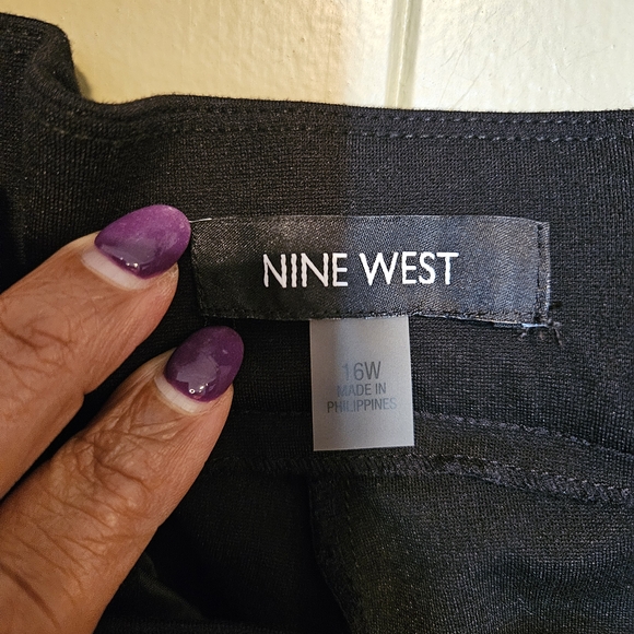 Nine West Black Slim Fit Dress Pants | Women’s 16W Tailored Trousers | Classic - Picture 3 of 4